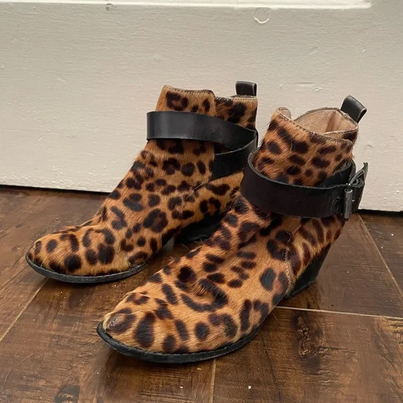 Vivienne Westwood Anglomania leopard skin calf skin ankle boots Size EU 36 US 6 - Picture 2 of 9